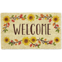 Rubber Backing Anti Slip Coir Fiber Making Entrance Indoor/Outdoor Floor Decor Natural Coconut Coir Doormat